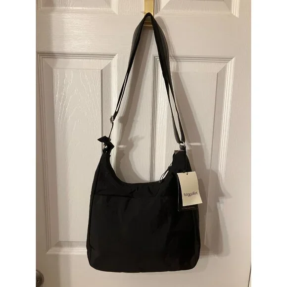 Baggallini Black Zipped Purse/Crossbody/Hand Bag Inner pckt 11x9,5x4 - Picture 2 of 16